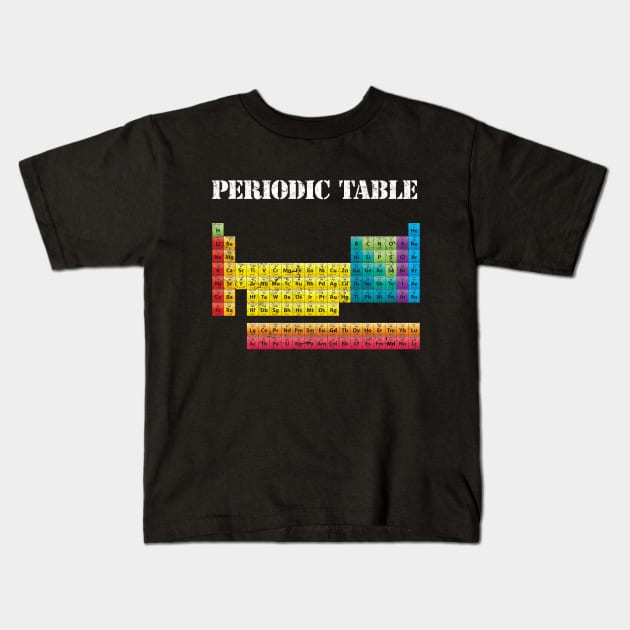 Vintage Periodic Table Kids T-Shirt by vladocar